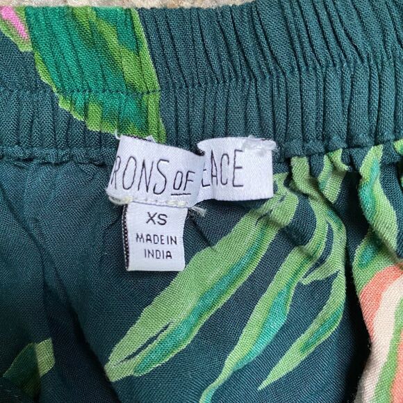 Patrons Of Peace Maxi Floral Skirt XS Tropical Slits Flowy Resort Beach Aloha - Picture 6 of 6